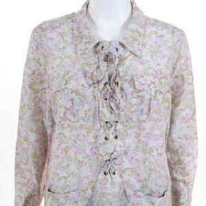 Silk lace up top by Chloe